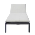 Leżak ogrodowy aluminiowy 205x76 cm z poduszką - Tessara Viadurini
