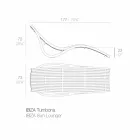 Leżak ogrodowy, 4 sztuki, biały lub ecru plastikowy - Ibiza firmy Vondom Viadurini