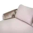 Leżak ogrodowy z ramą z drewna tekowego, linami i poduszkami - namiot Viadurini