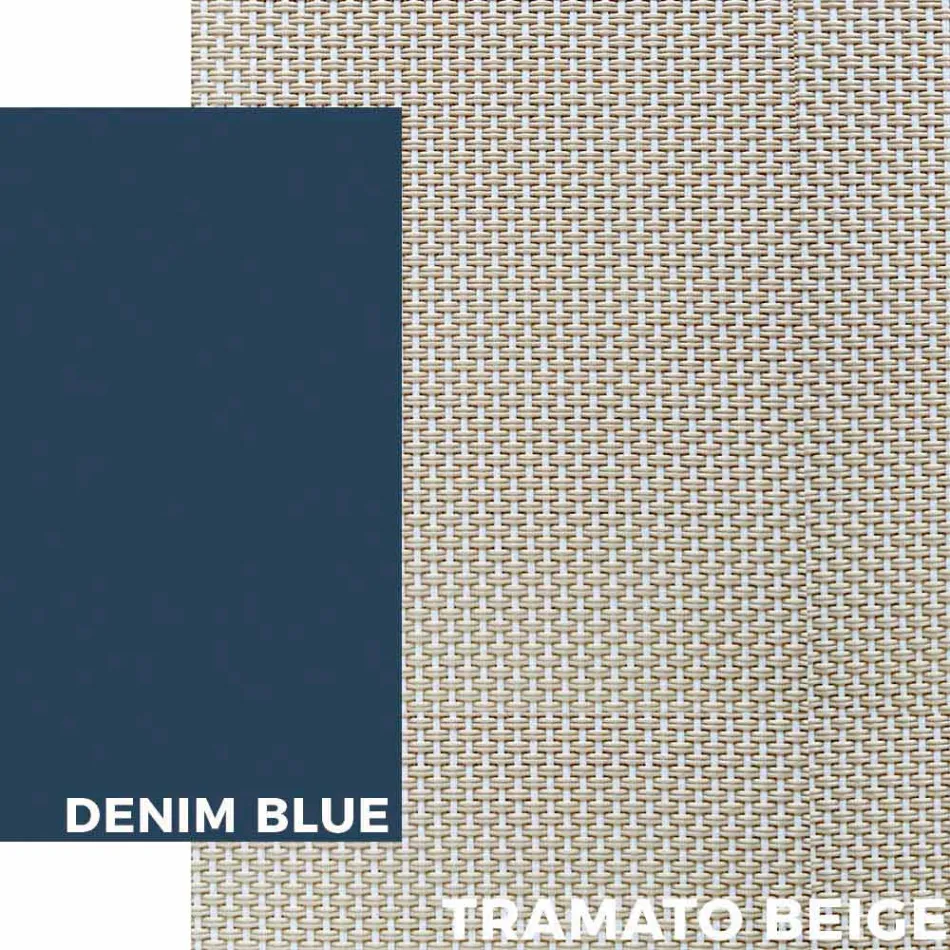 Zewnętrzny leżak z aluminium z kółkami i podłokietnikami Nowoczesny design - Carmine Viadurini