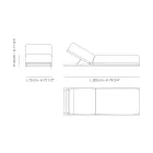 Leżak ogrodowy z tkaniny i konstrukcji drewnianej Made in Italy - Armelia Viadurini