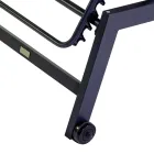 Leżak zewnętrzny wykonany z aluminium i tekstylenu z 2 kółkami - Kostium Viadurini