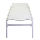 Leżak zewnętrzny wykonany z aluminium i tekstylenu z 2 kółkami - Kostium Viadurini