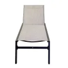 Leżak zewnętrzny wykonany z aluminium i tekstylenu z 2 kółkami - Kostium Viadurini