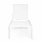 Rozkładany leżak na zewnątrz z aluminiowymi i tekstylnymi kółkami - Jewel Viadurini