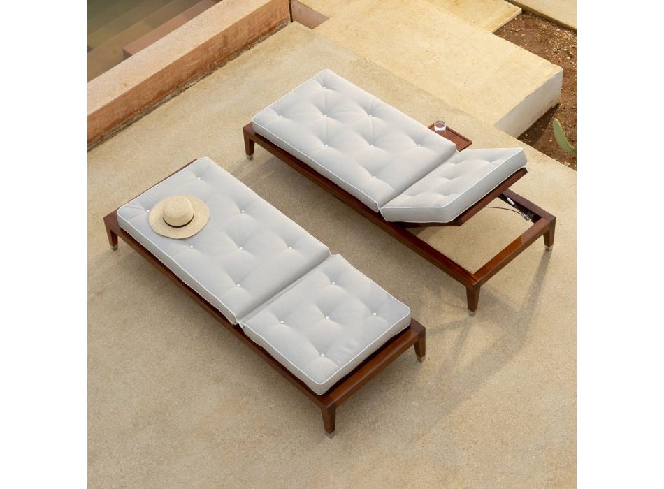 Leżak ogrodowy 1 lub 2-osobowy z poduszką Made in Italy - Balin Viadurini