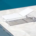 Stalowe łóżeczko ogrodowe do układania w stos Made in Italy, 2 sztuki - Arwen Viadurini