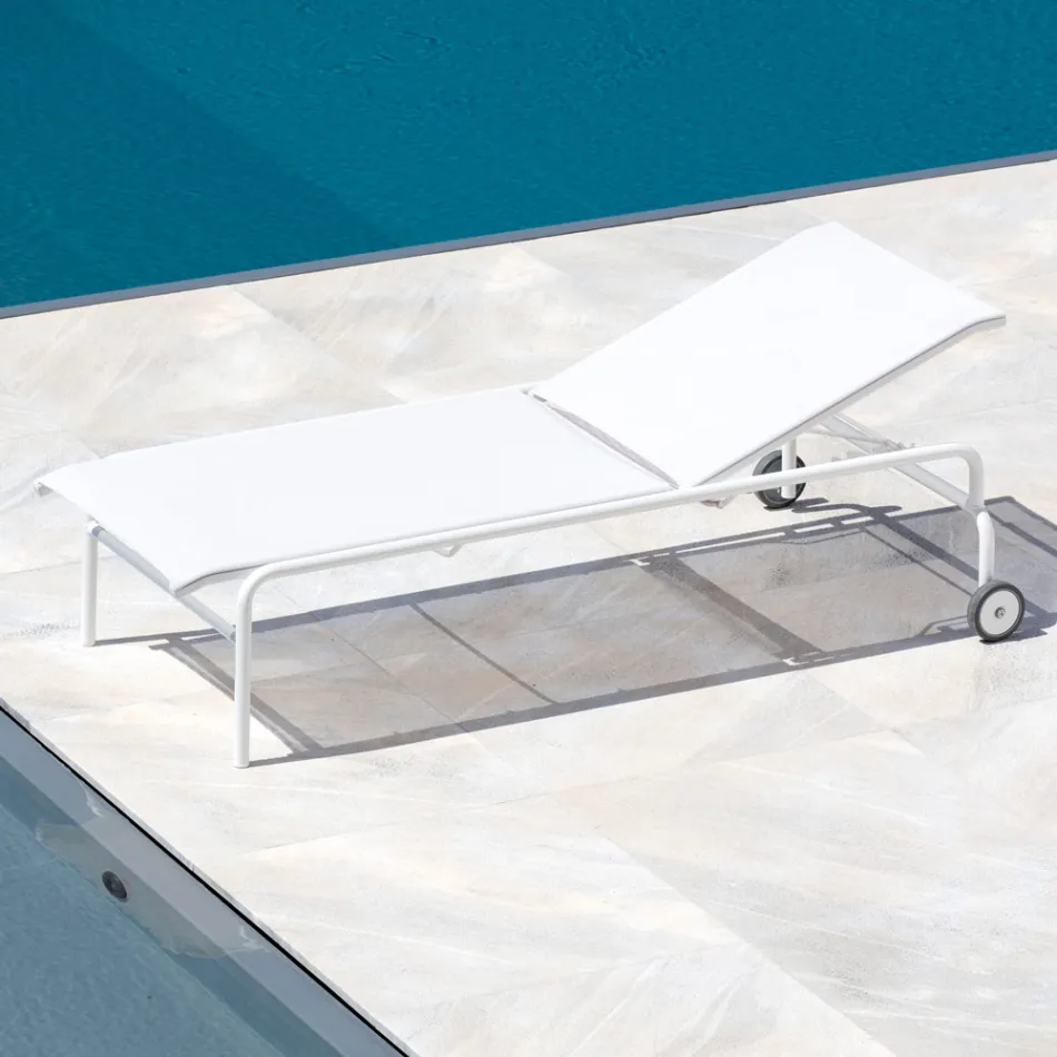 Stalowe łóżeczko ogrodowe do układania w stos Made in Italy, 2 sztuki - Arwen Viadurini