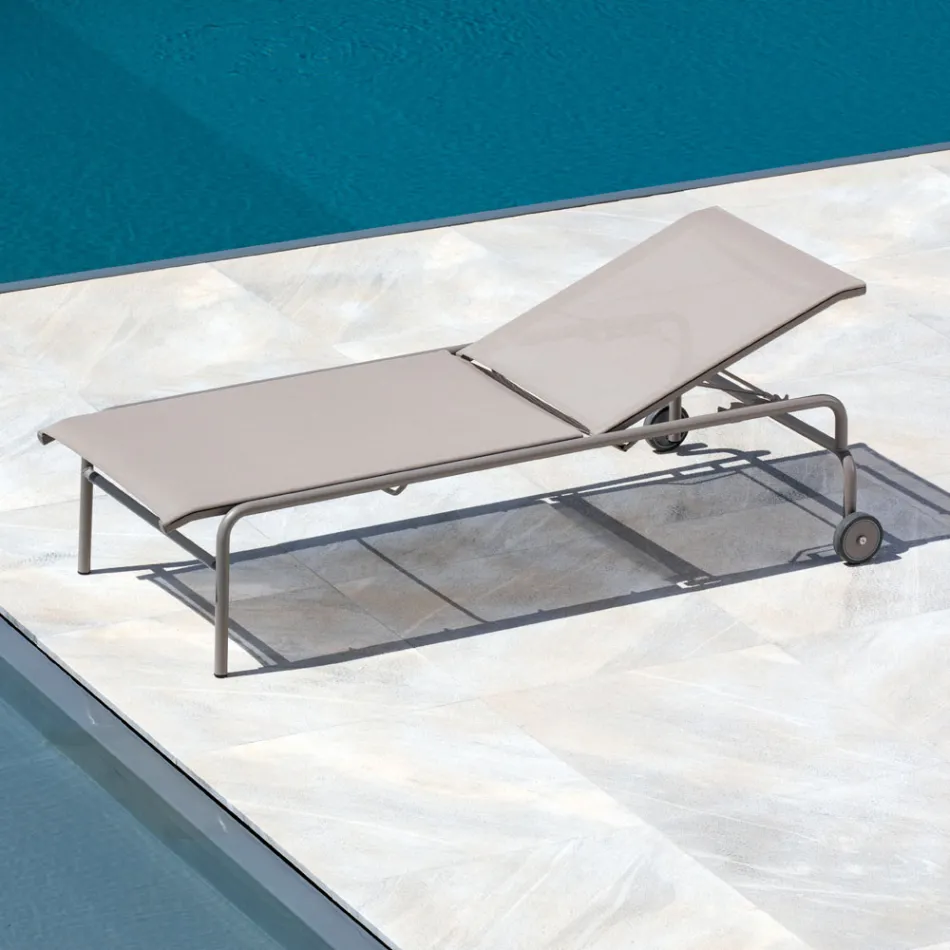 Stalowe łóżeczko ogrodowe do układania w stos Made in Italy, 2 sztuki - Arwen Viadurini