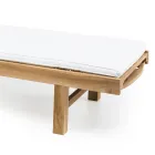 Leżak ogrodowy z naturalnego drewna tekowego - Yggdrasil Viadurini