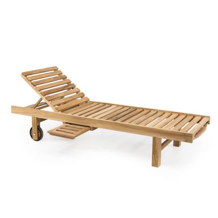 Łóżko ogrodowe z naturalnego drewna tekowego - Yggdrasil Viadurini