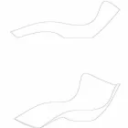 Łóżko ogrodowe Vondom Surf, nowoczesny design z polietylenu Viadurini