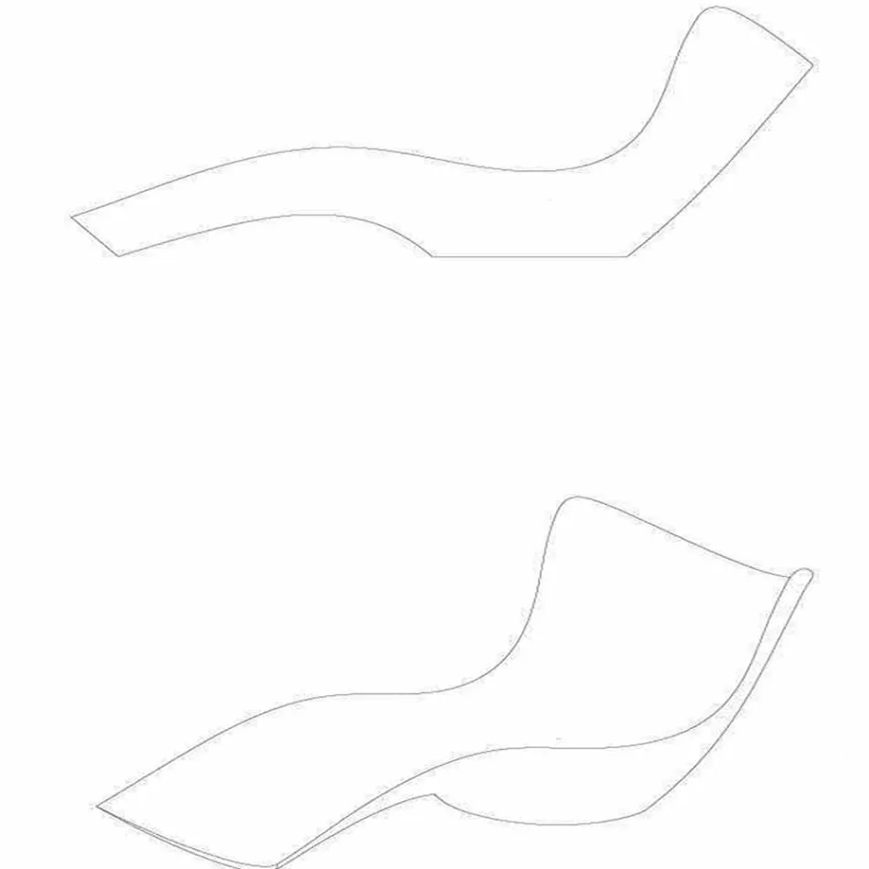 Łóżko ogrodowe Vondom Surf, nowoczesny design z polietylenu Viadurini