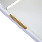 Łóżeczko aluminiowo-tekstylne z wkładem z drewna poliestrowego - Ink Viadurini