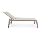 Nowoczesny leżak ogrodowy z aluminium na kółkach do użytku na zewnątrz - Franz Viadurini