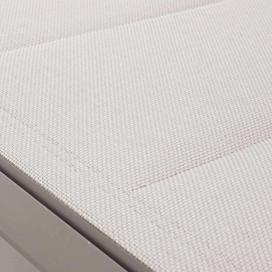 Nowoczesny leżak ogrodowy z aluminium na kółkach do użytku na zewnątrz - Franz Viadurini