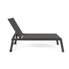 Nowoczesny leżak ogrodowy z aluminium na kółkach do użytku na zewnątrz - Franz Viadurini