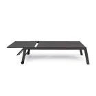 Nowoczesny leżak ogrodowy z aluminium na kółkach do użytku na zewnątrz - Franz Viadurini