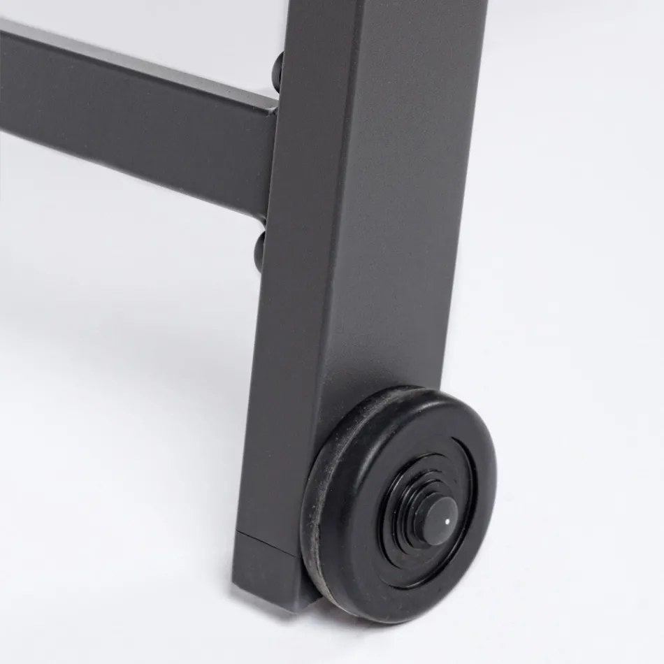 Nowoczesny leżak ogrodowy z aluminium na kółkach do użytku na zewnątrz - Franz Viadurini