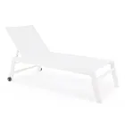 Nowoczesny leżak ogrodowy z aluminium na kółkach do użytku na zewnątrz - Franz Viadurini
