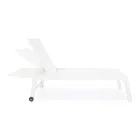 Nowoczesny leżak ogrodowy z aluminium na kółkach do użytku na zewnątrz - Franz Viadurini