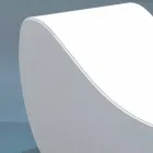 Łóżeczko odpocząć Wave Trona białą żeglarskie imitacja skóry, wykonane we Włoszech Viadurini