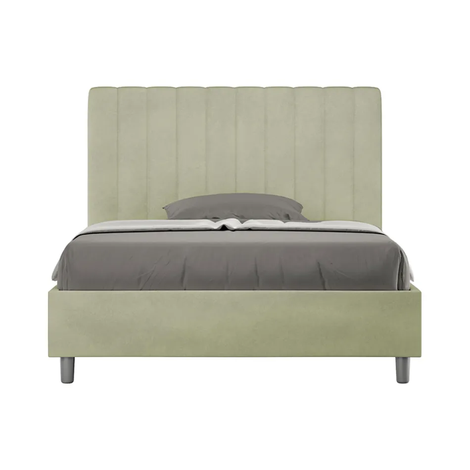 Pościel z mikrofibry 120x200 cm z symetrycznymi pionowymi liniami Wyprodukowano we Włoszech - Rękawica Viadurini