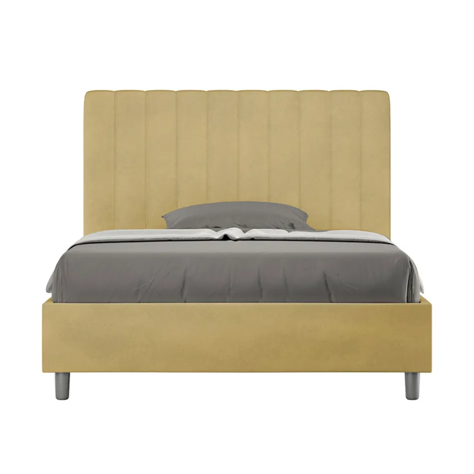 Pościel z mikrofibry 120x200 cm z symetrycznymi pionowymi liniami Wyprodukowano we Włoszech - Rękawica Viadurini