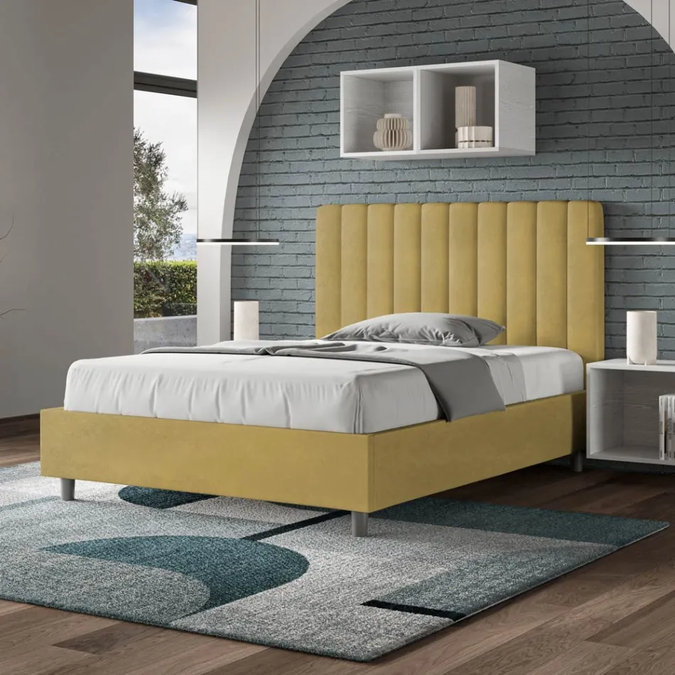 Pościel z mikrofibry 120x200 cm z symetrycznymi pionowymi liniami Wyprodukowano we Włoszech - Rękawica Viadurini