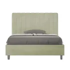 Pościel z mikrofibry 140x200 cm z symetrycznymi pionowymi liniami Wyprodukowano we Włoszech - Rękawica Viadurini