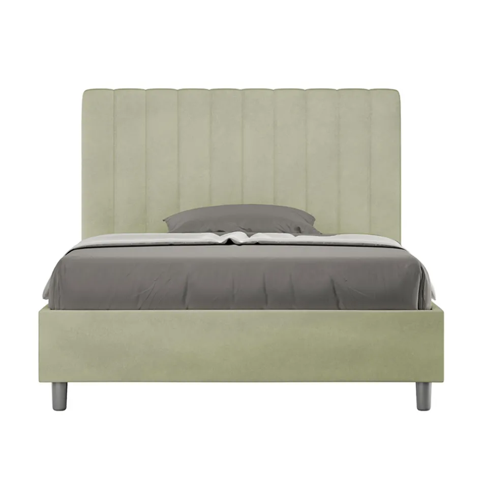 Pościel z mikrofibry 140x200 cm z symetrycznymi pionowymi liniami Wyprodukowano we Włoszech - Rękawica Viadurini