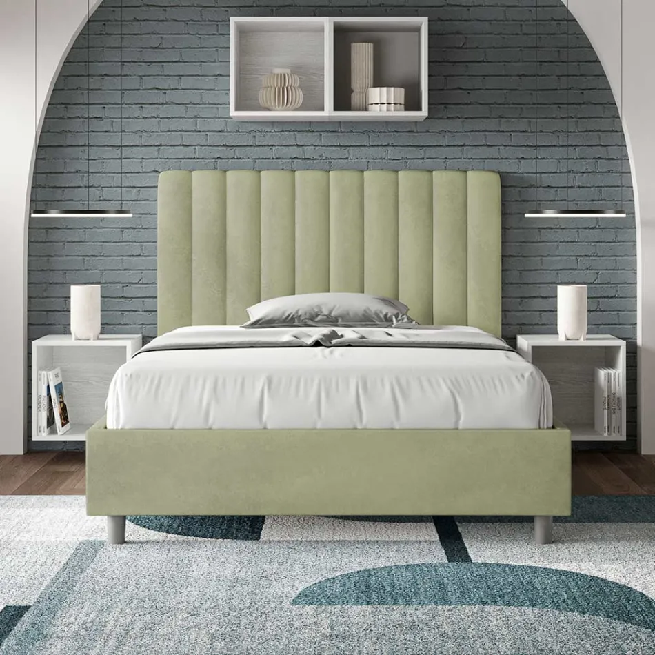 Pościel z mikrofibry 140x200 cm z symetrycznymi pionowymi liniami Wyprodukowano we Włoszech - Rękawica Viadurini