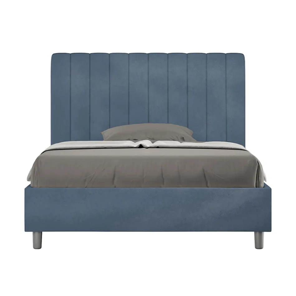 Pościel z mikrofibry 140x200 cm z symetrycznymi pionowymi liniami Wyprodukowano we Włoszech - Rękawica Viadurini