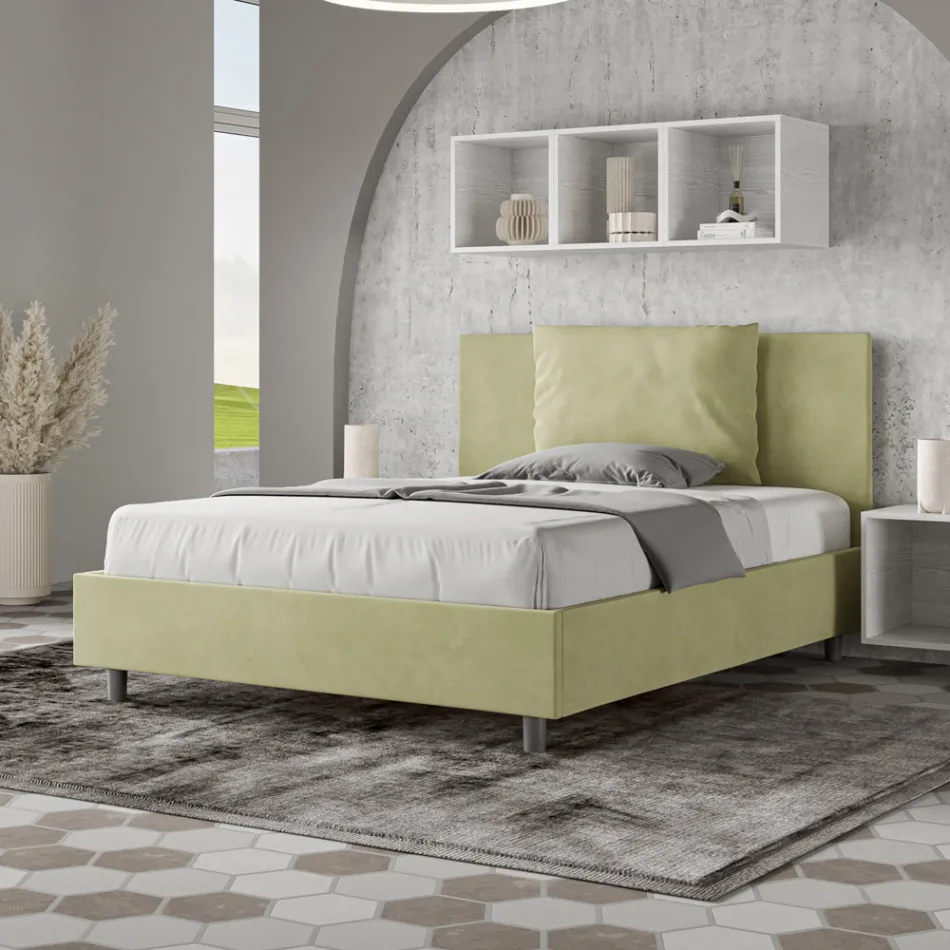 Zagłówek łóżka 140x200 cm z poduszkami z mikrofibry Wyprodukowano we Włoszech - Igrzyska Olimpijskie Viadurini