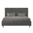 Pościel z mikrofibry 160x200 cm z symetrycznymi pionowymi liniami Wyprodukowano we Włoszech - Rękawica Viadurini