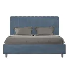 Pościel z mikrofibry 160x200 cm z symetrycznymi pionowymi liniami Wyprodukowano we Włoszech - Rękawica Viadurini