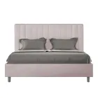 Pościel z mikrofibry 160x200 cm z symetrycznymi pionowymi liniami Wyprodukowano we Włoszech - Rękawica Viadurini