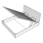 Zagłówek łóżka 200x200 cm z poduszkami z mikrofibry Wyprodukowano we Włoszech - Igrzyska Olimpijskie Viadurini