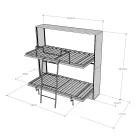 Poziome składane łóżko piętrowe Made in Italy - Collaborative Viadurini