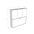 Pojedyncze łóżko Murphy w różnych kompozycjach - Współpraca Viadurini