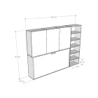 Pojedyncze łóżko Murphy w różnych kompozycjach - Współpraca Viadurini