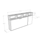 Pojedyncze łóżko Murphy w różnych kompozycjach - Współpraca Viadurini