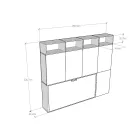 Pojedyncze łóżko Murphy w różnych kompozycjach - Współpraca Viadurini