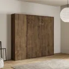 Łóżko Queen Size z pionowym składaniem i kolumną - Magicompare Viadurini