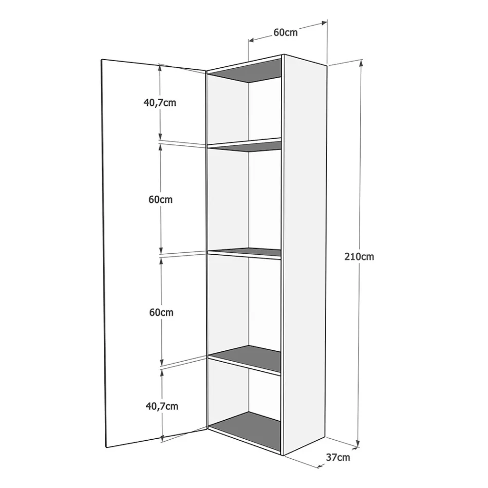 Łóżko Queen Size z pionowym składaniem i kolumną - Magicompare Viadurini