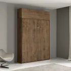 Łóżko Queen Size z pionowym składaniem i szafką ścienną - Magicompare Viadurini