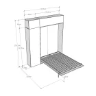 Pionowe składane łóżko francuskie z szafką ścienną i kolumną - Magicompare Viadurini
