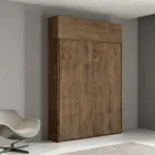 Pionowe składane łóżko francuskie ze ścianką działową - Magicompare Viadurini