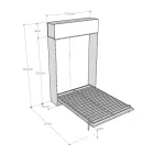 Pionowe składane łóżko francuskie ze ścianką działową - Magicompare Viadurini