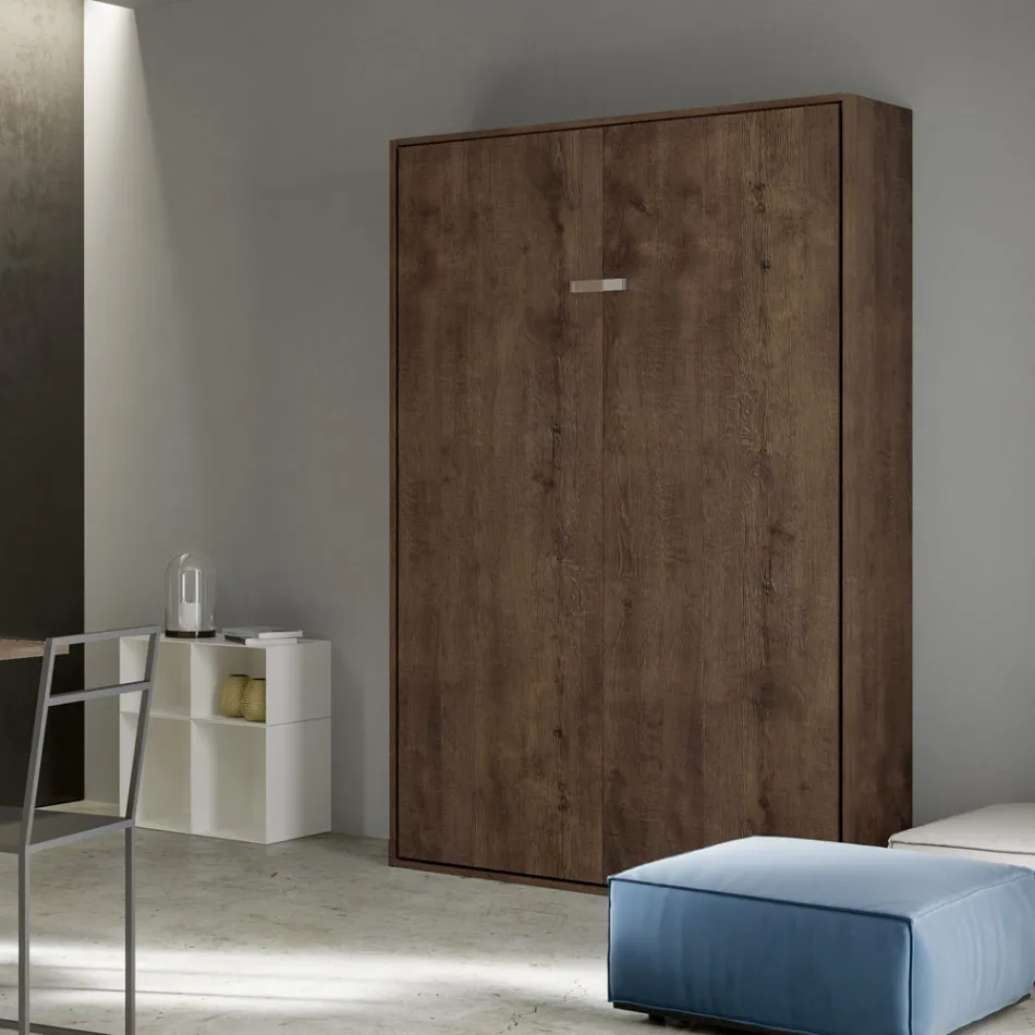 Pionowe składane łóżko francuskie w różnych wykończeniach - Magicompare Viadurini